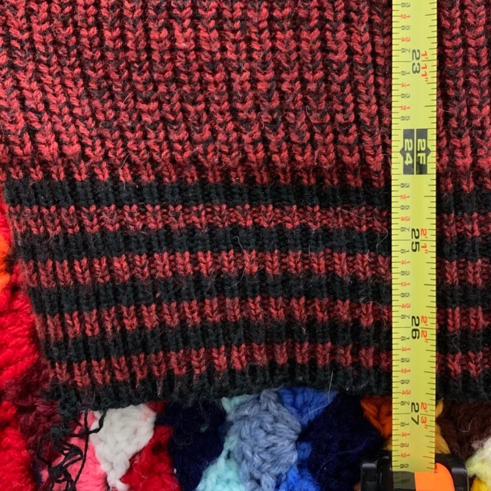 Vintage 90s Saugatuck Oversized Striped Knit Menswear Banded Grandpa Swe… - Picture 10 of 13